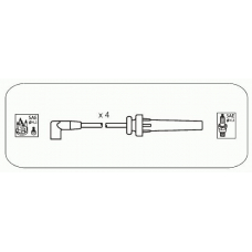 AM74 JANMOR Комплект проводов зажигания
