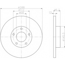 8DD 355 102-771 HELLA Тормозной диск