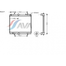 PEA2277 AVA Радиатор, охлаждение двигателя