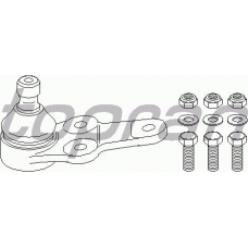 301 586 TOPRAN Несущий / направляющий шарнир