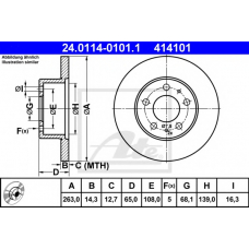 24.0114-0101.1 ATE Тормозной диск