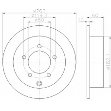 8DD 355 117-071 HELLA Тормозной диск