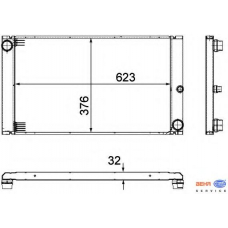 8MK 376 727-661 HELLA Радиатор, охлаждение двигателя