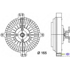 8MV 376 732-171 HELLA Сцепление, вентилятор радиатора