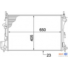 8MK 376 771-201 HELLA Радиатор, охлаждение двигателя