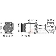 1800K477 VAN WEZEL Компрессор, кондиционер