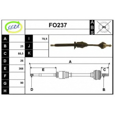 FO237 SERA Приводной вал