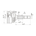 CVJ5048.10 OPEN PARTS Шарнирный комплект, приводной вал