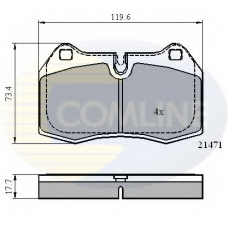 CBP01097 COMLINE Комплект тормозных колодок, дисковый тормоз