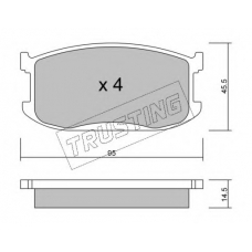483.0 TRUSTING Комплект тормозных колодок, дисковый тормоз