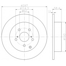 8DD 355 116-811 HELLA PAGID Тормозной диск