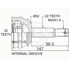 OJ-1326 InterParts Шарнирный комплект, приводной вал