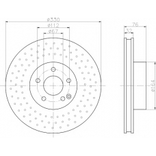 8DD 355 106-851 HELLA PAGID Тормозной диск