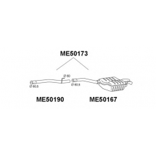 ME50173 VENEPORTE Глушитель выхлопных газов конечный