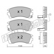 503.0 fri.tech. Комплект тормозных колодок, дисковый тормоз