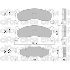 822-375-0 CIFAM Комплект тормозных колодок, дисковый тормоз