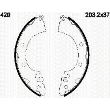 8100 42429 TRIDON Brake shoes