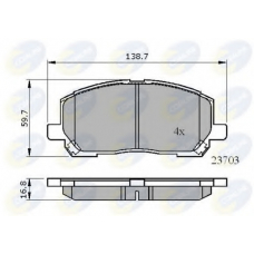 CBP01507 COMLINE Комплект тормозных колодок, дисковый тормоз