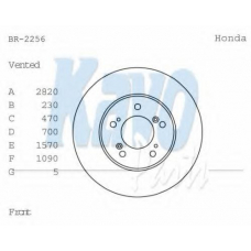 BR-2256 KAVO PARTS Тормозной диск