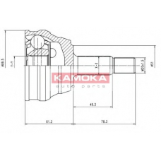 7094 KAMOKA Шарнирный комплект, приводной вал