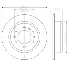 8DD 355 114-041 HELLA PAGID Тормозной диск