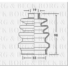 BCB2418 BORG & BECK Пыльник, приводной вал