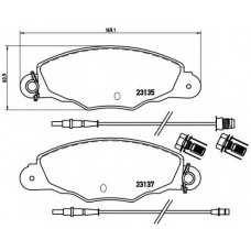 P 61 061 BREMBO Комплект тормозных колодок, дисковый тормоз