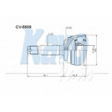 CV-5509 KAVO PARTS Шарнирный комплект, приводной вал