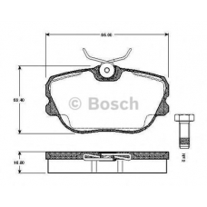 0 986 TB2 604 BOSCH Комплект тормозных колодок, дисковый тормоз