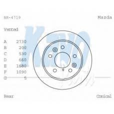 BR-4719 KAVO PARTS Тормозной диск