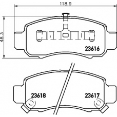 8DB 355 009-711 HELLA PAGID Комплект тормозных колодок, дисковый тормоз