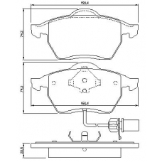 0 986 494 035 BOSCH Комплект тормозных колодок, дисковый тормоз