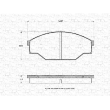 363702160612 MAGNETI MARELLI Комплект тормозных колодок, дисковый тормоз