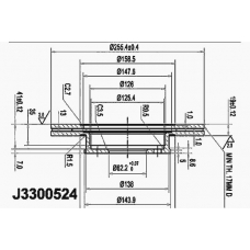 J3300524 NIPPARTS Тормозной диск