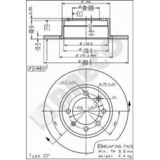 BS 7107 BRECO Тормозной диск