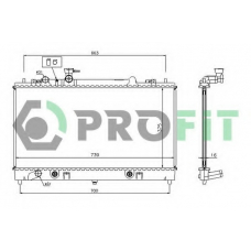 PR 3030A2 PROFIT Радиатор, охлаждение двигателя