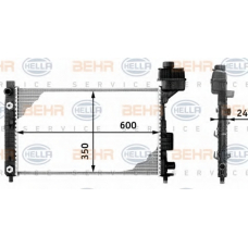 8MK 376 713-044 HELLA Радиатор, охлаждение двигателя