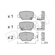 22-0880-0 METELLI Комплект тормозных колодок, дисковый тормоз