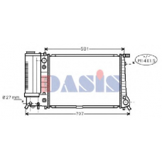 050018N AKS DASIS Радиатор, охлаждение двигателя