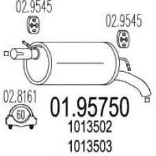 01.95750 MTS Глушитель выхлопных газов конечный