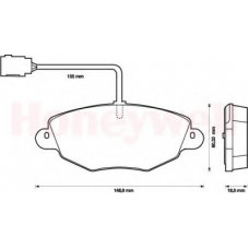 573020B BENDIX Комплект тормозных колодок, дисковый тормоз