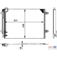 8FC 351 317-541 HELLA Конденсатор, кондиционер