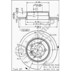 08.5725.10 BREMBO Тормозной диск