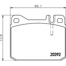 8DB 355 017-481 HELLA Комплект тормозных колодок, дисковый тормоз