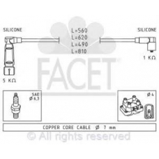 4.9350 FACET Комплект проводов зажигания