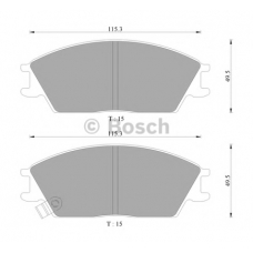 0 986 AB9 059 BOSCH Комплект тормозных колодок, дисковый тормоз