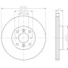 8DD 355 108-131 HELLA PAGID Тормозной диск