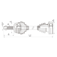 DRS6338.00 OPEN PARTS Приводной вал