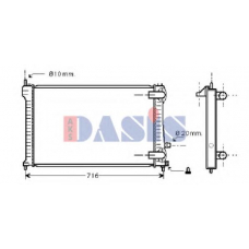 160063N AKS DASIS Радиатор, охлаждение двигателя
