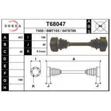 T68047 EAI Приводной вал